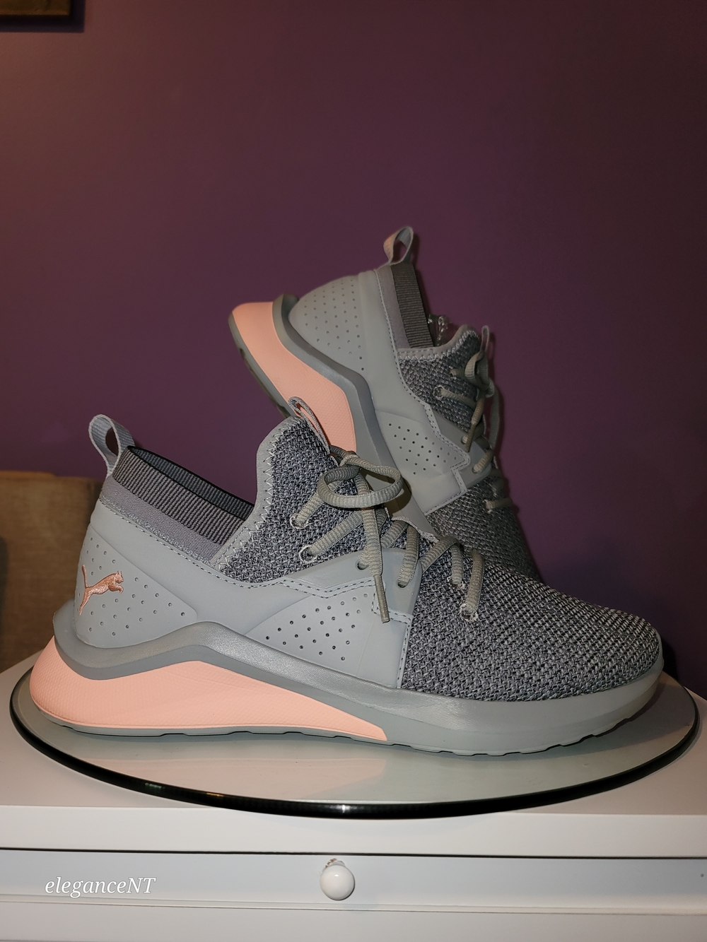PUMA Emergence Women’s Gray & Peach Athletic Sneakers Sz: 10 - Picture 8 of 11